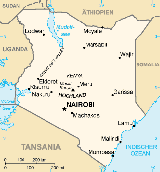 Landkarte von Kenya